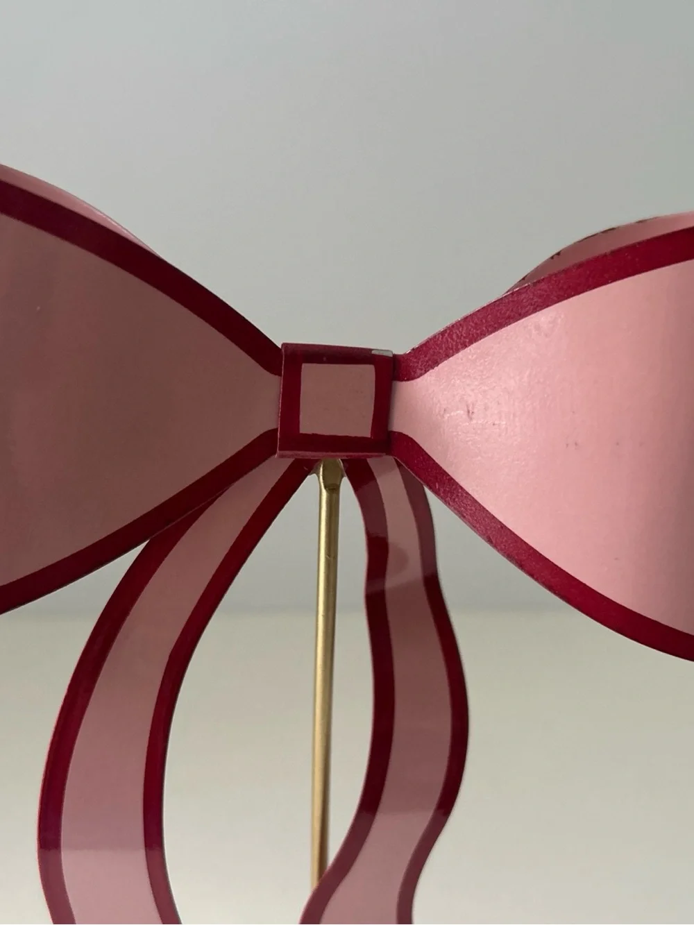 Pink Ribbon Bow Tree Topper Christmas & Valentines Day